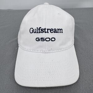 Gulfstream G500 Embroidered Strapback Hat White Aviation Aircraft Promo Dad Cap